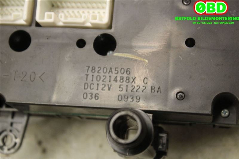 Varmeapparat betjening til Mitsubishi i-MiEV 2010-->>  (MITSUBISHI|7820A506|)