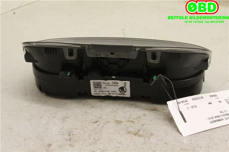 Instrumentpanel til Škoda Fabia 2014-2021 (Type III)  (Skoda|6V0 920 740 A||6V0920740A)