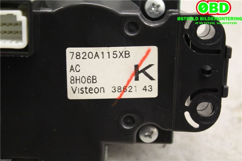 Varmeapparat betjening til Mitsubishi Lancer 2008-2017  (MITSUBISHI|7820A115XB|)