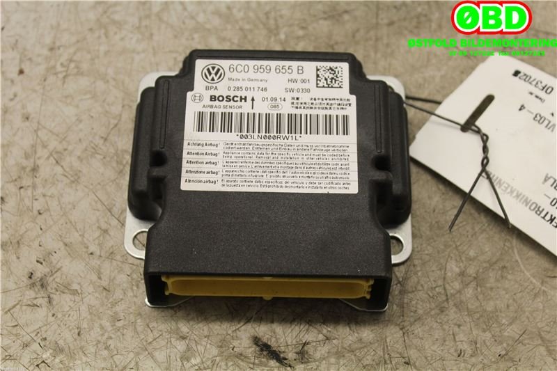 Airbag elektronikk til VW Polo, 2014-2017 (Type V, Fase 2) (VOLKSWAGEN|6C0 959 655 F)