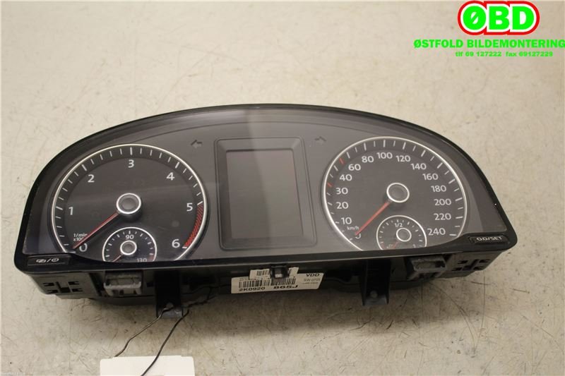 Instrumentpanel til VW Caddy, 2010-2015 (Type III, Fase 2)  (VOLKSWAGEN|2K0 920 865 J)