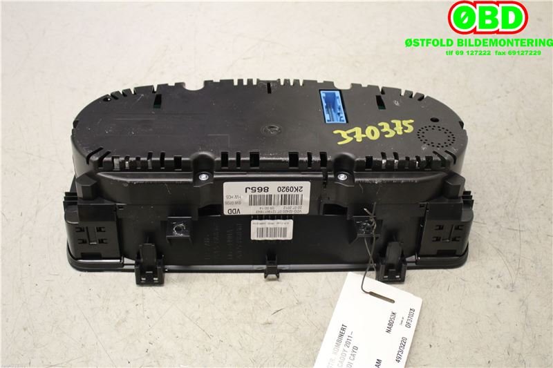 Instrumentpanel til VW Caddy 2010-2015 (Type III, Fase 2)  (VOLKSWAGEN|2K0 920 865 J||2K0920865J)