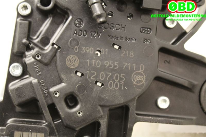 Viskermotor bakrute til VW Caddy 2010-2015 (Type III, Fase 2)  (VOLKSWAGEN|1T0 955 711 D||1T0955711D)