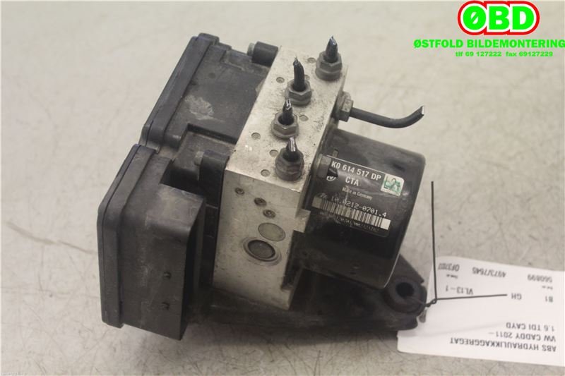 ABS sentral til VW Caddy, 2010-2015 (Type III, Fase 2)  (VOLKSWAGEN|1K0 614 517 DP)