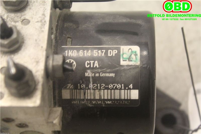 ABS sentral til VW Caddy 2010-2015 (Type III, Fase 2) (VOLKSWAGEN|1K0 614 517 DP||1K0614517DP)