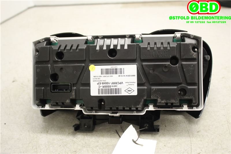 Instrumentpanel til Renault Clio 2012-2016 (Type IV, Fase 1) (RENAULT|248101888R|248104862R|248108588R)