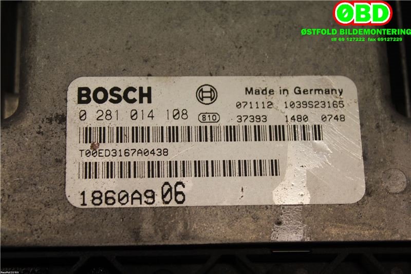 Styreenhet motor til Mitsubishi Outlander 2007-2010 (Type II, Fase 1)  (MITSUBISHI|1860A906|0281014108)