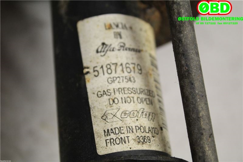 Fjærbein høyre foran til Fiat 500 2008-2020 (FIAT|51871679|51872600|)