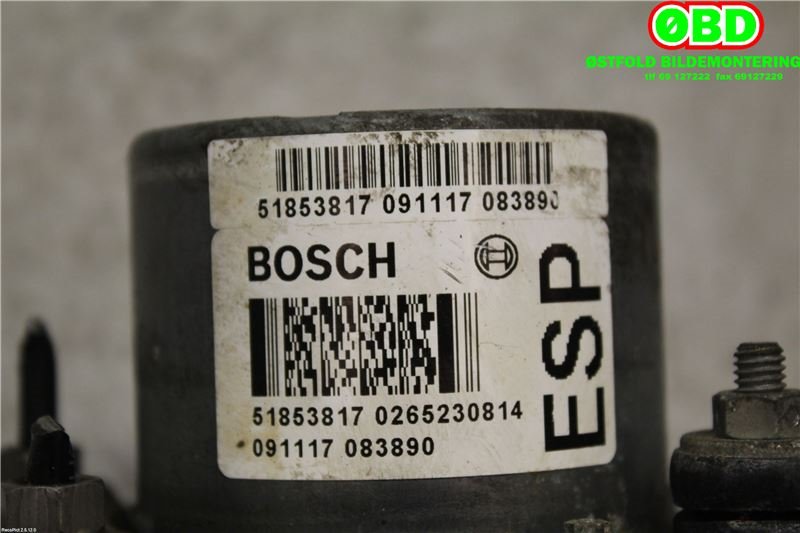 ABS sentral til Fiat 500 2008-2020  (FIAT|71753900|71770282|51853817)
