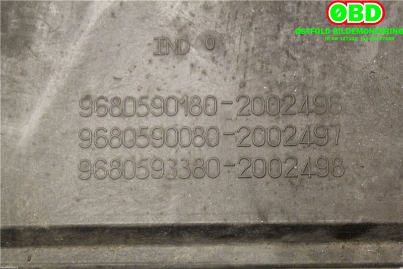 Frontplate til Peugeot 308 2007-2011 (Type I, Fase 1)  (PEUGEOT|7104 GG|96 765 688 80|)