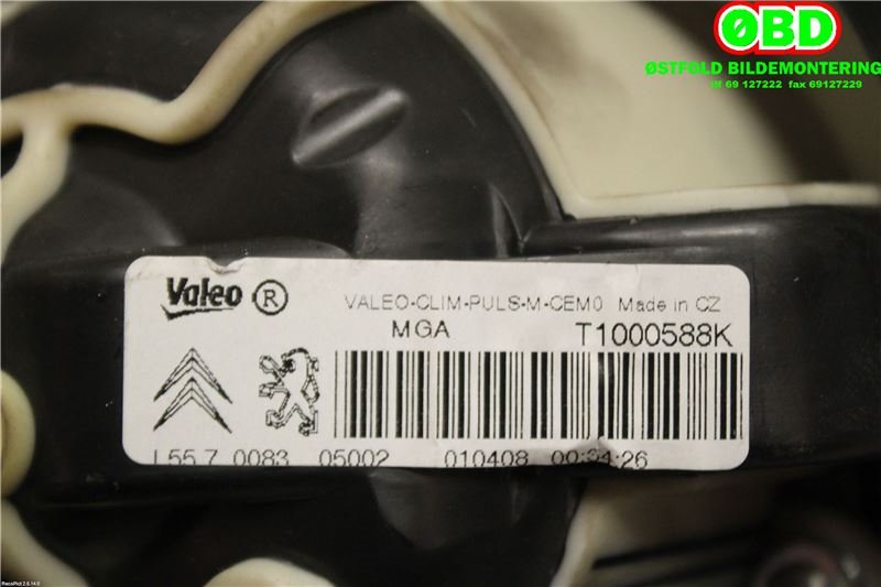 Varmeapparat motor til Peugeot 308 2007-2011 (Type I, Fase 1)  (PEUGEOT|6441Z7|)