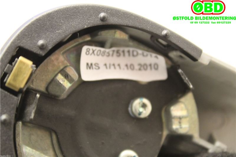 Speil innvendig til Audi A1 2010-2014 (Type I, Fase 1)  (AUDI|8X0 857 511 D||8X0857511D)