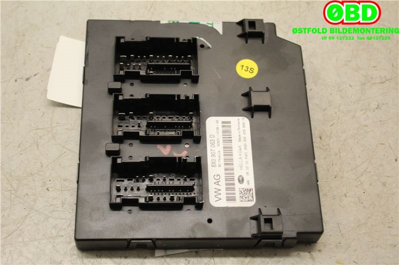 Styreenhet comfort (BCM) til Audi A1 2010-2014 (Type I, Fase 1) (AUDI|8X0 907 063 N|8X0 907 063 R|8X0907063D)