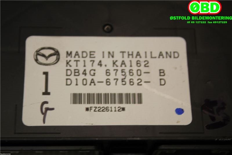 Styreenhet diverse til Mazda CX-3 2015-2022  (MAZDA|DB4G67560B|)