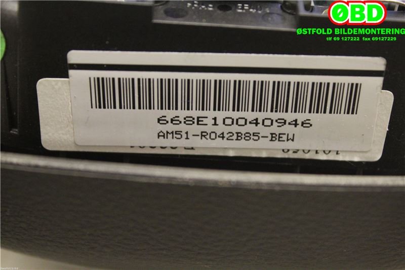 Airbag rattpute til Ford C-Max 2010-2015 (Type II, Fase 1)  (FORD|1787154||AM51R042B85BEW)
