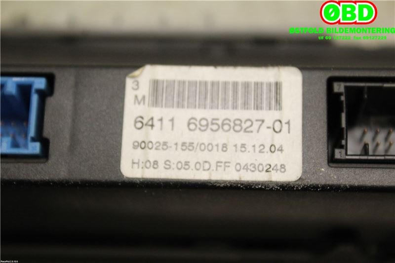 Varmeapparat betjening til BMW 5-Serie 2003-2010 (E60/E61) (E60/E61) (BMW|64 11 6 988 504||64116956827)