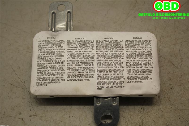 Airbag sidepute høyre til BMW 7-Serie 2000-2008 (E65/E66/E67/E88) (E65/E66/E67/E88) (|34824046803U)