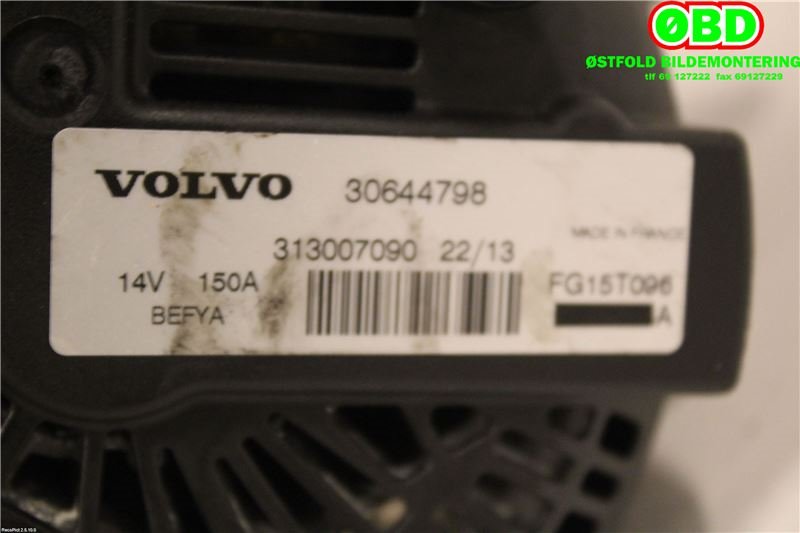Dynamo til Volvo V40 2012-2019  (VOLVO|36002122||30644798)