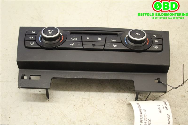 Varmeapparat betjening til BMW X1, 2009-2015 (E84) (E84) (BMW|64119286618)