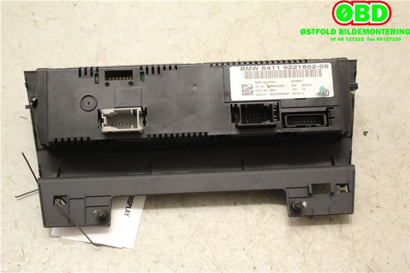 Varmeapparat betjening til BMW X1 2009-2015 (E84) (E84) (BMW|64119286618|64119221852)