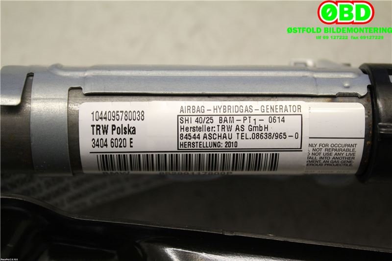 Airbag gardin høyre til BMW X1 2009-2015 (E84) (E84) (BMW|72122991178|)