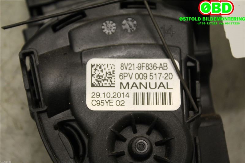 Pedal gass til Ford Transit Courier 2014-2018 (Type I, Fase 1)  (FORD|2120072||8V219F836AB)