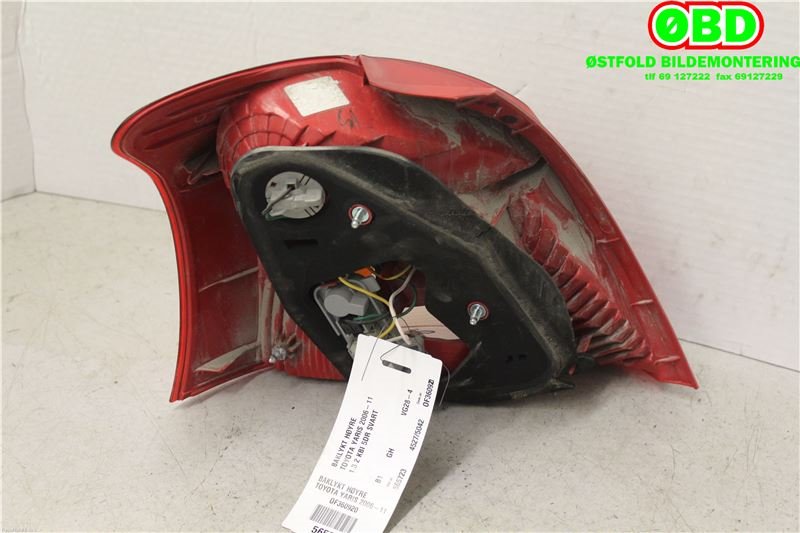 Baklykt høyre til Toyota Yaris 2006-2009 (Type II, Fase 1)  (TOYOTA|815510D110|)