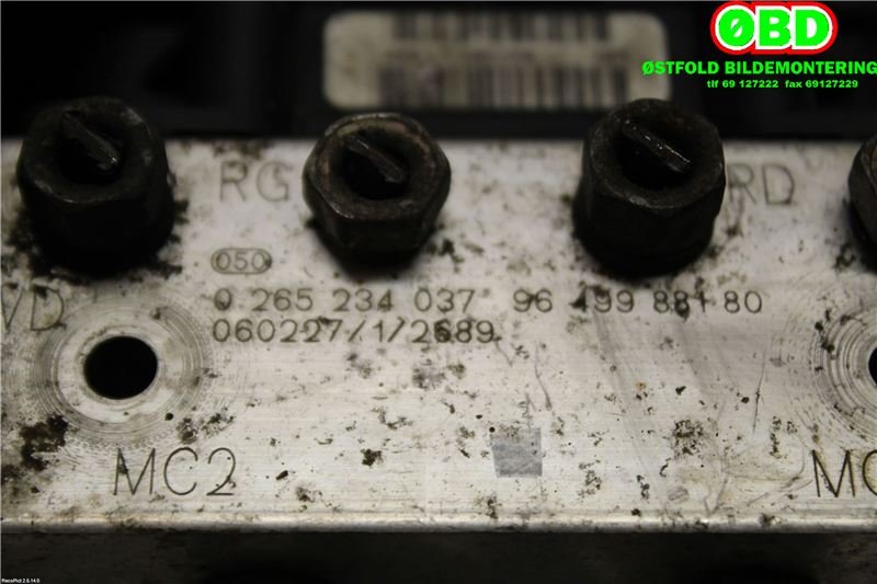 ABS sentral til Citroën C8 2003-2008  (CITROEN|4541P8|0265234037|9649988180)