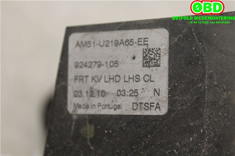 Låsekasse venstre foran til Ford C-Max 2010-2015 (Type II, Fase 1) (FORD|2049023||AM51U219A65EE)