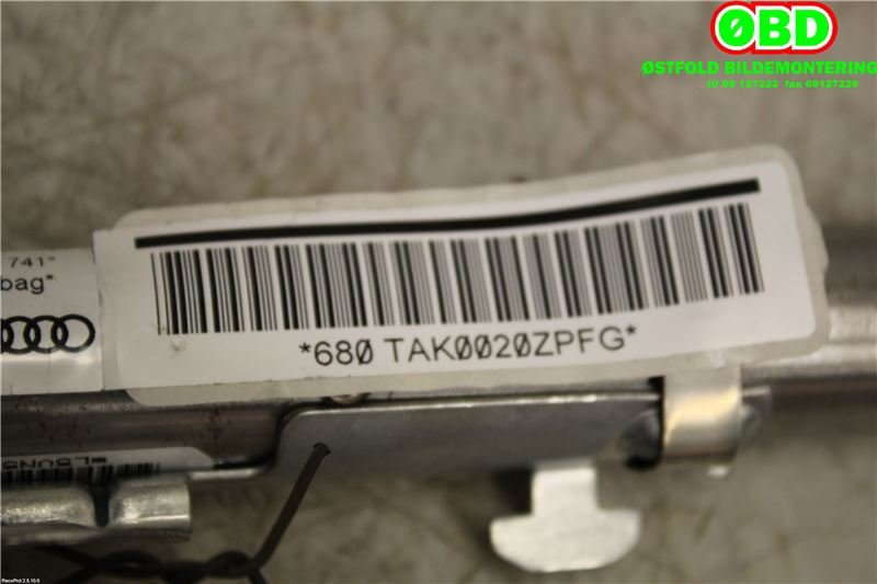 Airbag gardin venstre til VW Polo 2014-2017 (Type V, Fase 2)  (VOLKSWAGEN|6R0 880 741|)