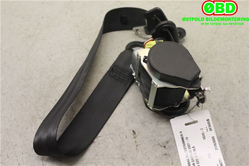Airbag beltestrammer til Nissan Qashqai, 2007-2010 (Type I, Fase 1)  (NISSAN|)