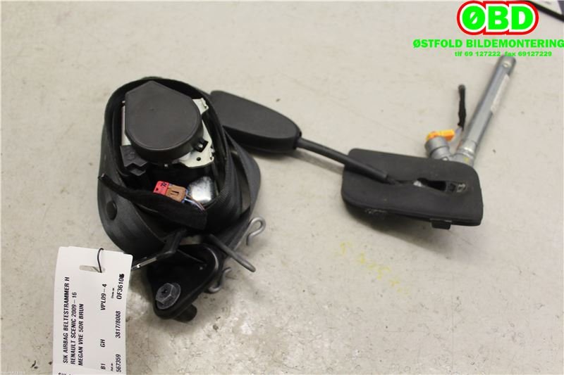 Airbag beltestrammer til Renault Scenic 2009-2016 (Type III) (RENAULT|868840015R|)