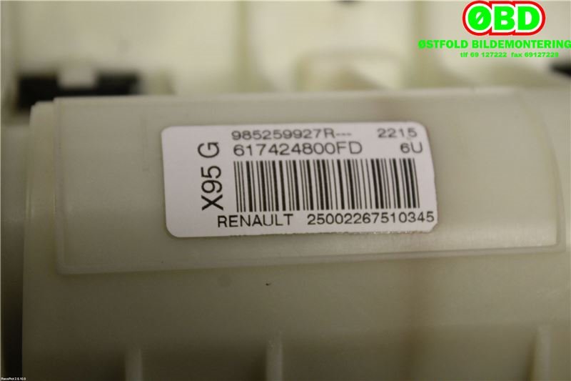 Airbag passasjer til Renault Scenic 2009-2016 (Type III) (RENAULT|985259927R|985154961R)