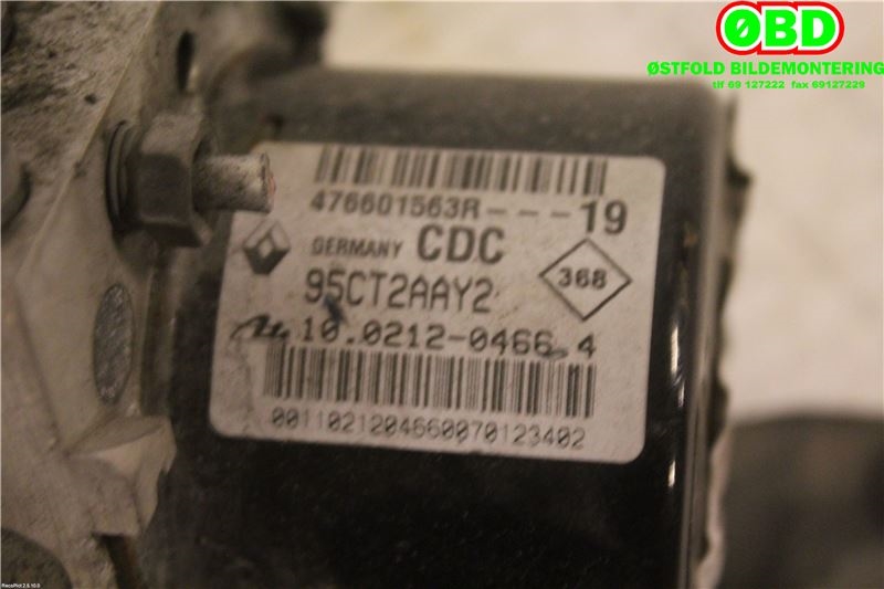 ABS sentral til Renault Scenic 2009-2016 (Type III)  (RENAULT|476604304R||476601563R)