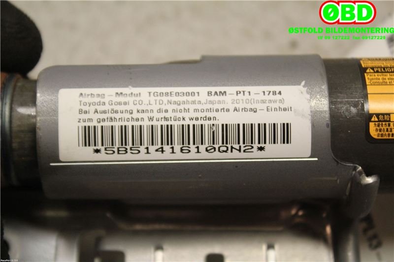 Airbag gardin venstre til Mitsubishi Lancer 2008-2017  (MITSUBISHI|7030A237|)