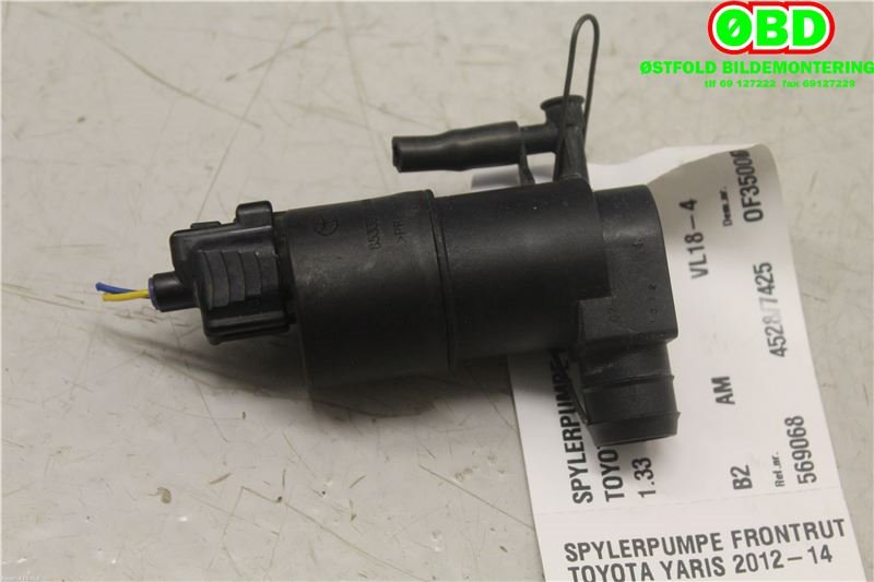 Spylerpumpe foran til Toyota Yaris 2012-2014 (Type III, Fase 1)  (TOYOTA|853300D120|)