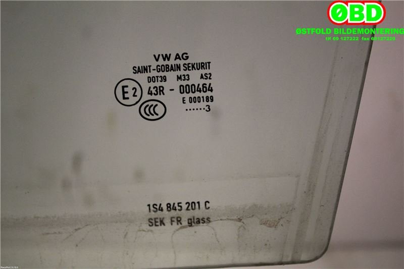 Siderute venstre foran til VW E-Up 2013-2019  (VOLKSWAGEN|1S4 845 201 C|)