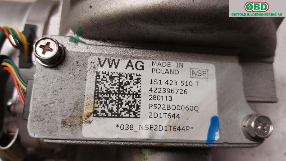 Rattaksel elektrisk servo til VW E-Up 2013-2019  (VOLKSWAGEN|1S1 423 510 T|)