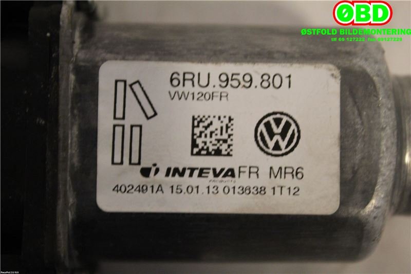 Ruteheis høyre foran til VW E-Up 2013-2019  (VOLKSWAGEN|1S0 959 801||6RU959801)