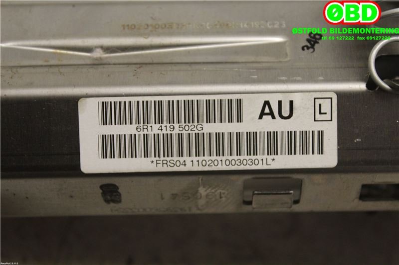 Rattaksel til Audi A1 2010-2014 (Type I, Fase 1)  (AUDI|6R1 419 502 G|6R1 419 502 J|6R1419502G)