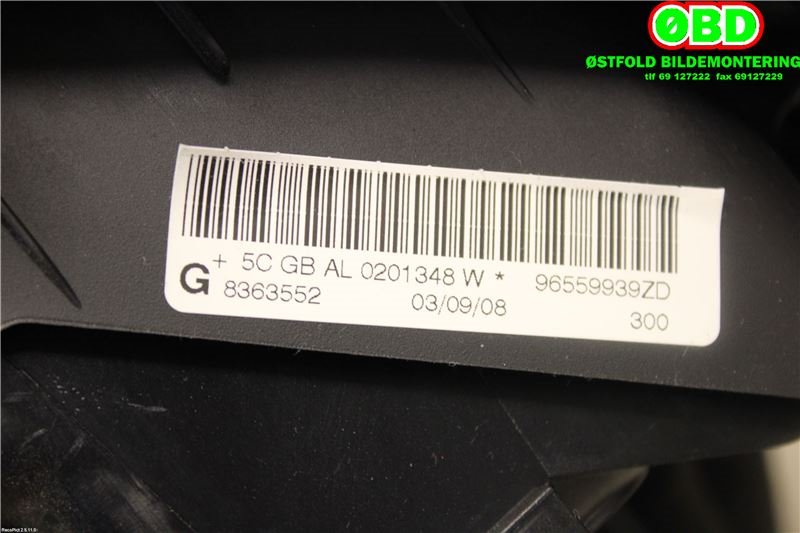 Airbag kne til Peugeot 308 2007-2011 (Type I, Fase 1)  (PEUGEOT|8216RR||96559939ZD)