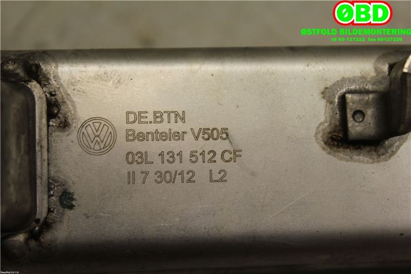 EGR-kjøler til VW Golf VI 2008-2012 (03L 131 512 CF|03L 131 512 DQ|03L131512CF)