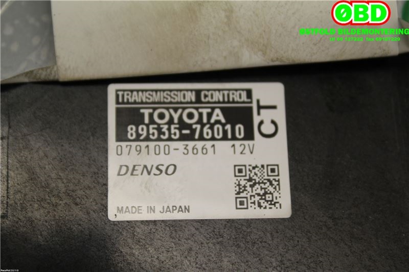 Styreenhet girkasse til Toyota Prius +7 2012-2020 (Type III) (stasjonsvogn) (stasjonsvogn) (TOYOTA|8953576020|0791003661|8953576010)