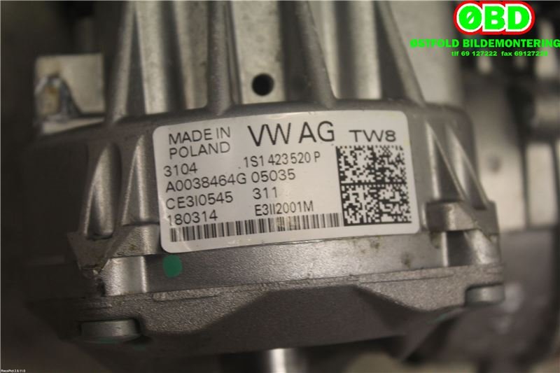 Rattaksel elektrisk servo til VW E-Up 2013-2019  (VOLKSWAGEN|1S1 423 520 AN|1S1 423 520 AP|1S1423520P)