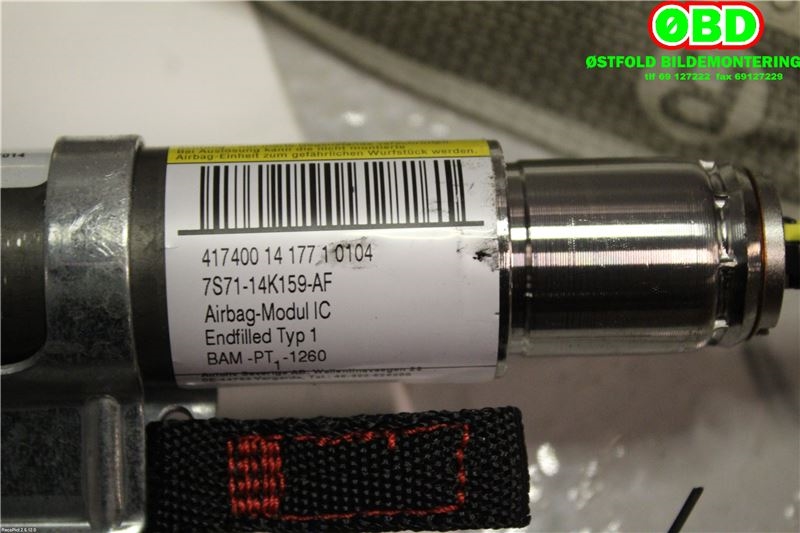 Airbag gardin høyre til Ford Mondeo 2011-2014 (Type IV, Fase 2)  (FORD|1600542||7S7114K159AF)