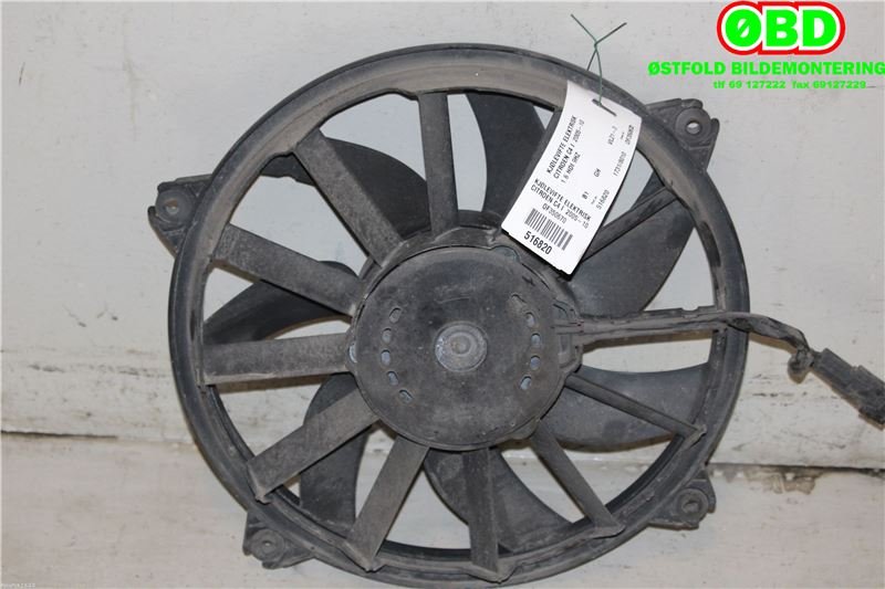 Kjølevifte til Citroën C4 2004-2011 (Type I) (1.6 HDI 9HZ|1253 K4|98 287 198 80|)