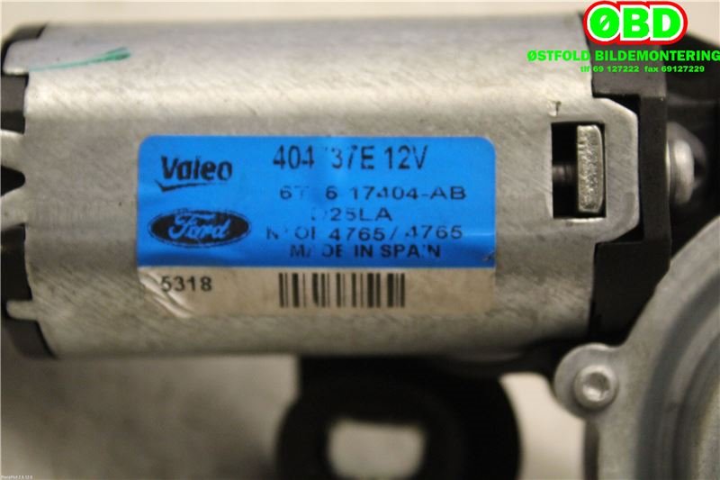 Viskermotor bakrute til Ford Transit Connect 2009-2013 (Type I, Fase 2)  (FORD|1520305||6T1617404AB)