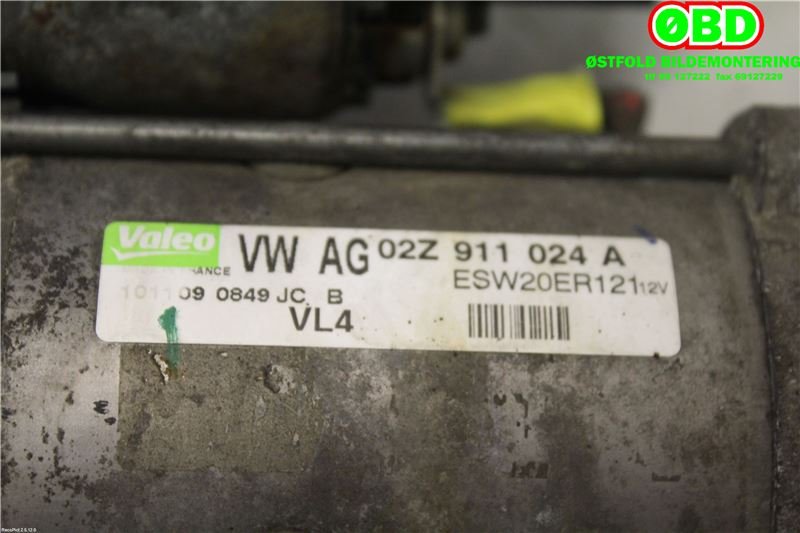 Starter diesel til VW Golf VI 2008-2012 (02Z 911 024 A|02Z 911 024 H|02Z911024A)