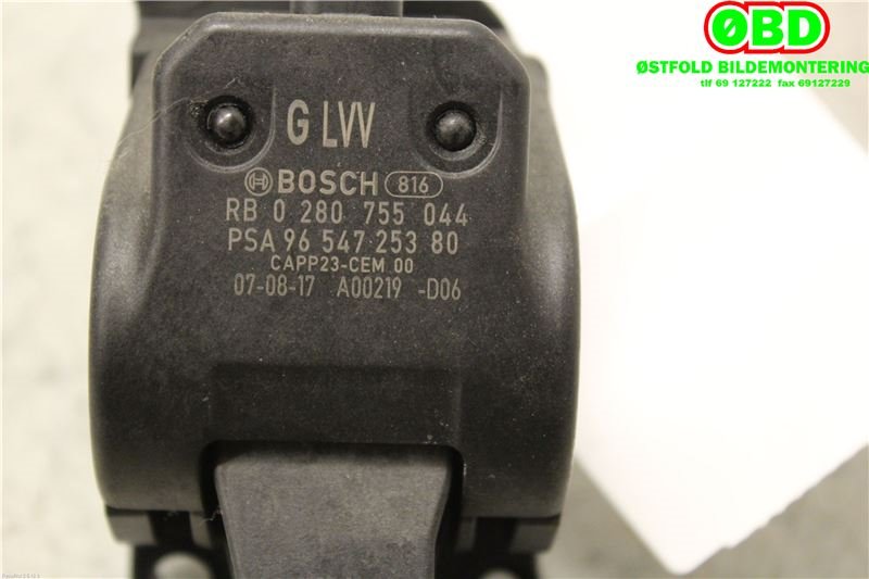 Pedal gass til Citroën C4, Picasso 2006-2013 (Type I)  (CITROEN|1601S3|9654725380)