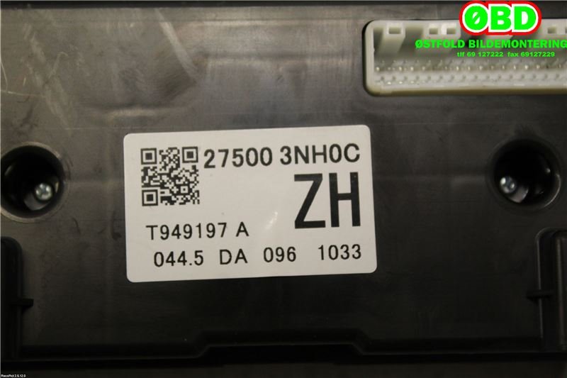 Varmeapparat betjening til Nissan Leaf 2011-2017 (Type I)  (NISSAN|275003NH0C|)